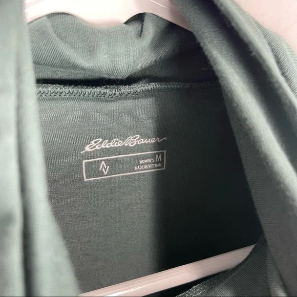 Eddie Bauer sz M womens long sleeve turtleneck knit top green - Picture 4 of 6